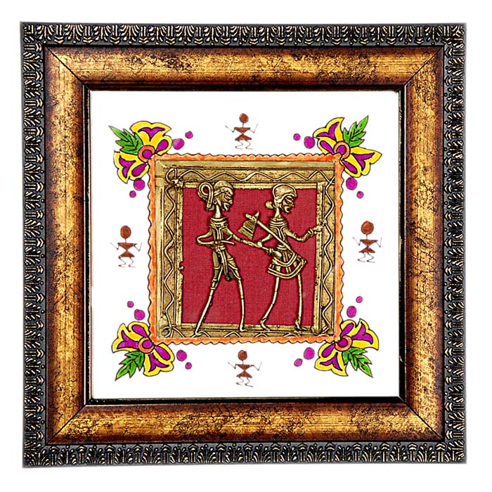 Framed decorative Dhokra craft from the HANDCRAFT Aura range
