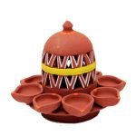 18. Clay Handicraft - Cutting Diya (Yellow)