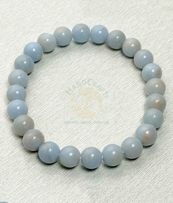 Natural Healing Stone Crystal Bracelet - Angelite Natural Healing Stone Crystal Bracelet - Angelite