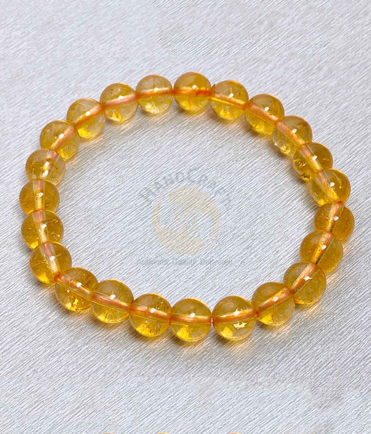 Natural Healing Stone Crystal Bracelet - Citrine