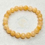 Natural Healing Stone Crystal Bracelet - Cream Beads