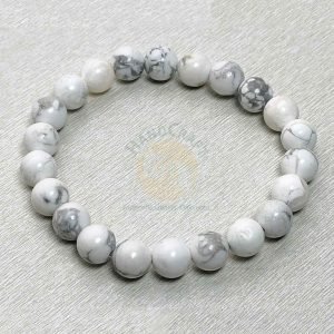 Natural Healing Stone Crystal Bracelet - Howlite