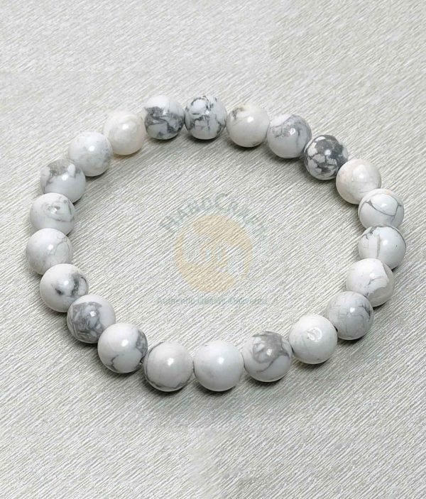 Natural Healing Stone Crystal Bracelet - Howlite