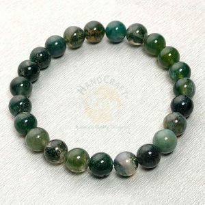 Natural Healing Stone Crystal Bracelet - Moss Agate