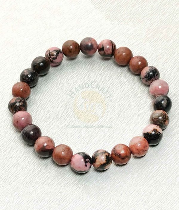 Natural Healing Stone Crystal Bracelet - Rhodonite