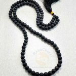 Natural Healing Stone Crystal Mala Necklace - Lava