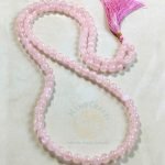 Natural Healing Stone Crystal Mala Necklace - Rose Quartz