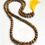 Natural Healing Stone Crystal Mala Necklace - Tiger Eye