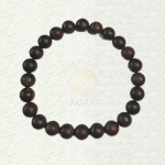 Bronzite bracelet with brown and bronze-toned mottled round beads