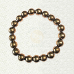Golden Hematite bracelet with highly reflective gold-toned round beads