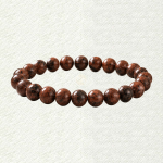 Mahogany Obsidian bracelet with brown and black mottled round beads