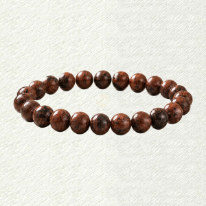 Mahogany Obsidian bracelet with brown and black mottled round beads
