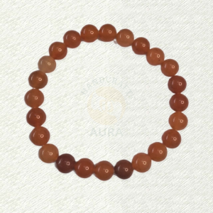 Red Aventurine bracelet with warm orange and red round beads