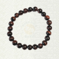 Red Tiger Eye bracelet with dark red-brown striped round beads