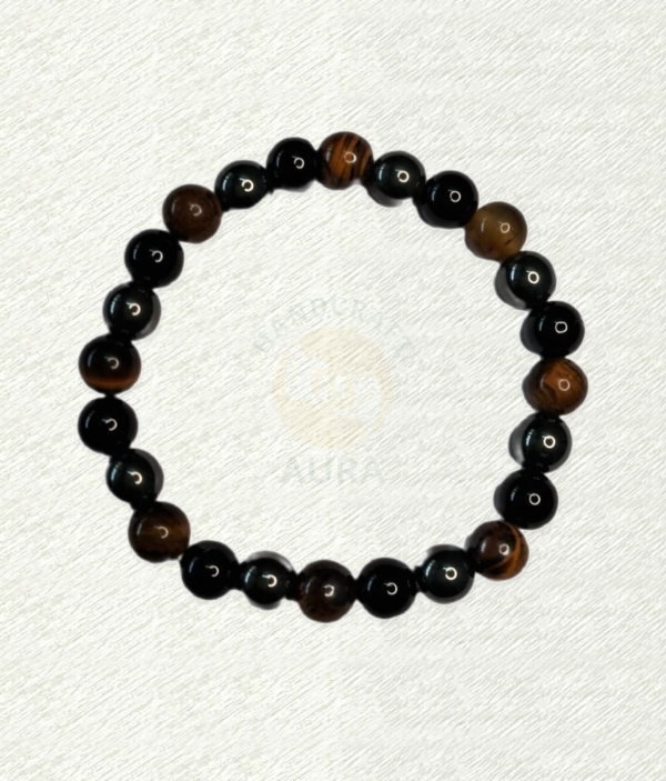Triple Protection Bracelet Triple Protection bracelet with contrasting dark and warm brown round beads
