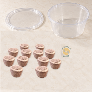 Representative image for Herbal Dhoop Cups showing 12 cups with an empty big container and separate lid.